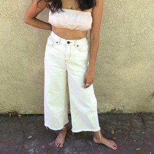 Urban Outfitters Wide Leg Off-White Jeans